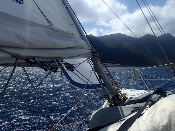 A sailing boat in Liguria